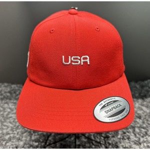 Hurley Hat Cap Strapback Mens Red Adjustable Team USA‎ Olympics Crest